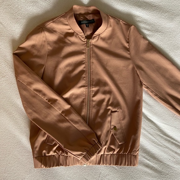 Dynamite Pink Zip up Blouse - Picture 1 of 5